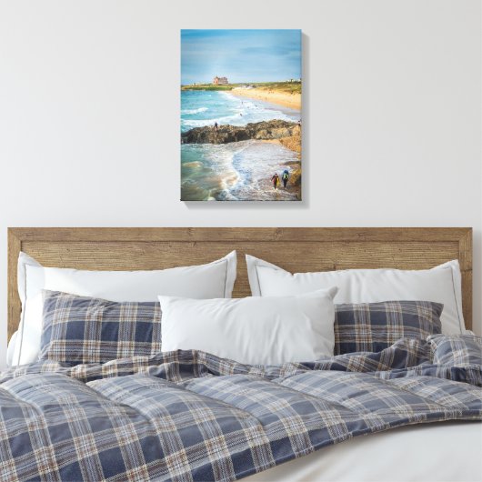 Newquay Fistral Beach at Sunset Canvas Afdruk (Insitu (Slaapkamer))