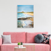 Newquay Fistral Beach at Sunset Canvas Afdruk (Insitu (Woonkamer))