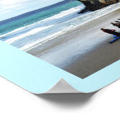 Newquay strand in Cornwall Poster (Hoek)