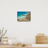 Newquay-strand in North Cornwall, wilde bloemen kl Poster (Keuken)