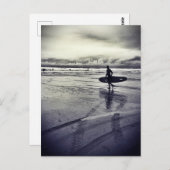 Newquay Surfer op Watergate Bay Briefkaart (Voorkant / Achterkant)