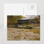 Newry Covered Bridge over river in autumn Briefkaart (Voorkant / Achterkant)