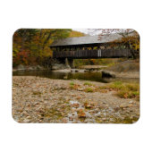 Newry Covered Bridge over river in autumn Magneet (Horizontaal)