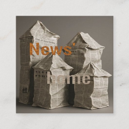 news' home vierkante visitekaartje (Voorkant)