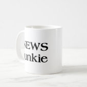 news junkie sleutelhanger koffiemok (Voorkant links)