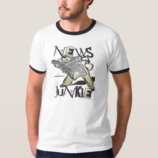 News Junkie T-shirt (Voorkant)