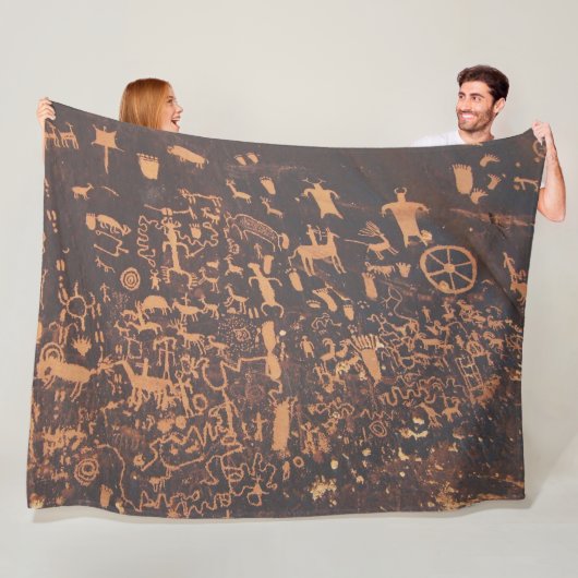 News Paper Rock Canyonlands National Park, Utah Fleece Deken (In situ)