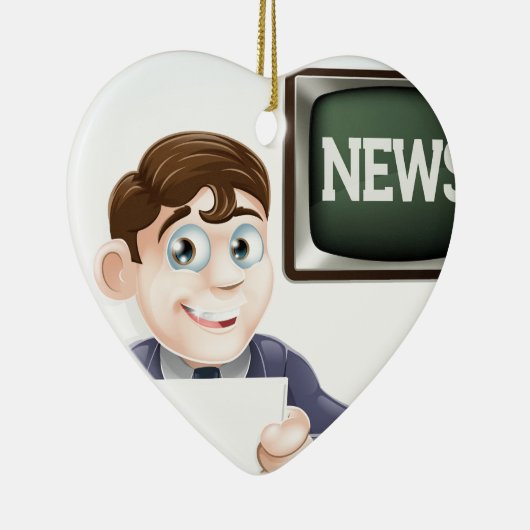 News reporter keramisch ornament (Rechts)