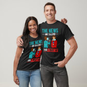 News Reporter Microphone Camera Interviews 3 T-shirt (Unisex)