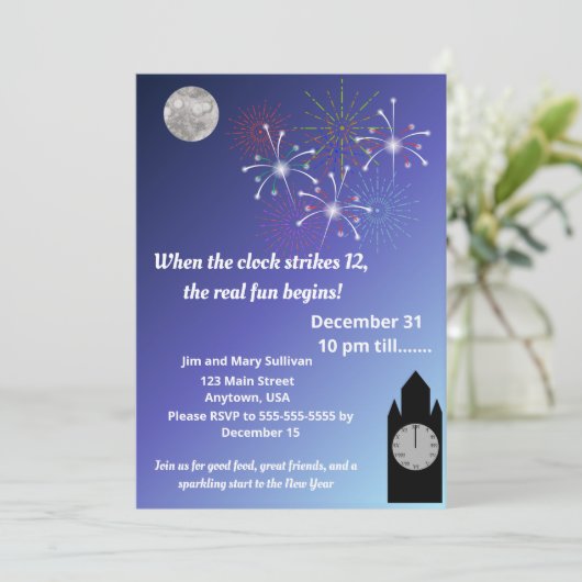 News Years, When the clock strikes 12 Kaart (Staand voorkant)