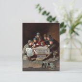 Newsboy Cigars Vintage Poster teruggezet Briefkaart (Staand voorkant)