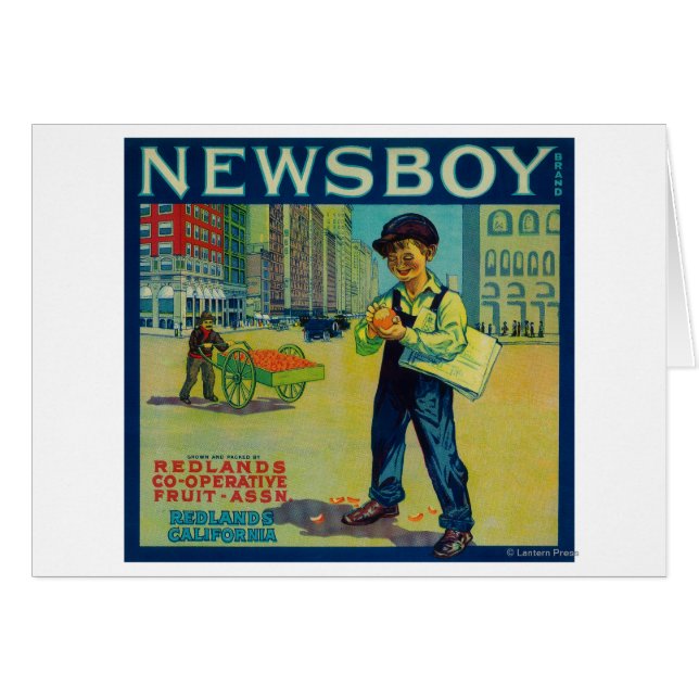 Newsboy Oranje LabelRedlands, CA (Voorkant Horizontaal)