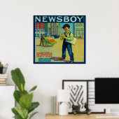 Newsboy Oranje LabelRedlands, CA Poster (Thuiskantoor)