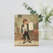  Newsboy Selling New York Herald, 1857 Briefkaart (Staand voorkant)