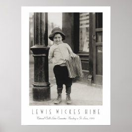 Newsboy van Lewis Wickes Hine in St. Louis Poster