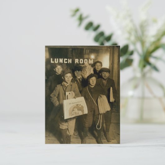 NEWSBOYS in New York Draai van de eeuw Briefkaart (Staand voorkant)