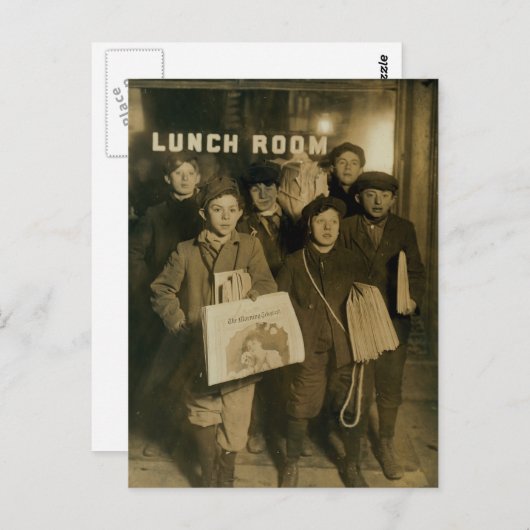 NEWSBOYS in New York Draai van de eeuw Briefkaart (Voorkant / Achterkant)