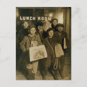 NEWSBOYS in New York Draai van de eeuw Briefkaart