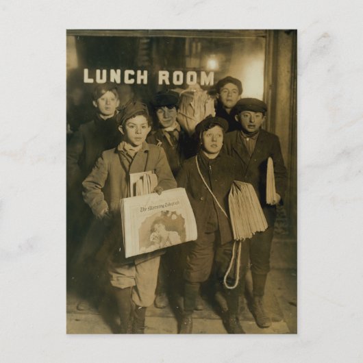 NEWSBOYS in New York Draai van de eeuw Briefkaart (Voorkant)