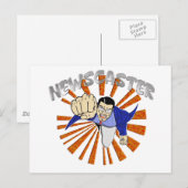 Newscaster Superheld Briefkaart (Voorkant / Achterkant)