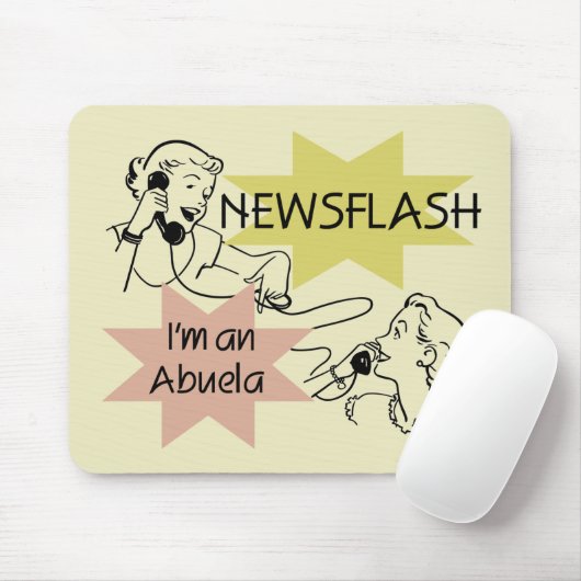 Newsflash Ik ben een Abuela T-shirts en Gifts Muismat (Met muis)