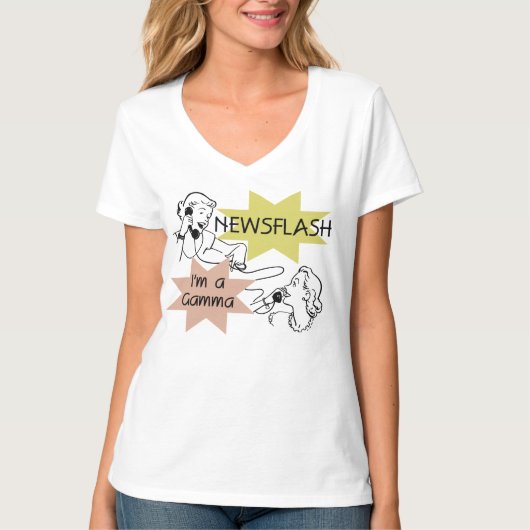 Newsflash Ik ben een Gamma Tshirts en Gifts (Voorkant)