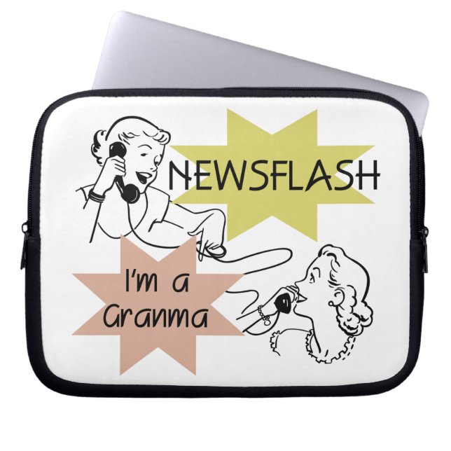 Newsflashgranma Laptop Sleeve (Voorkant)
