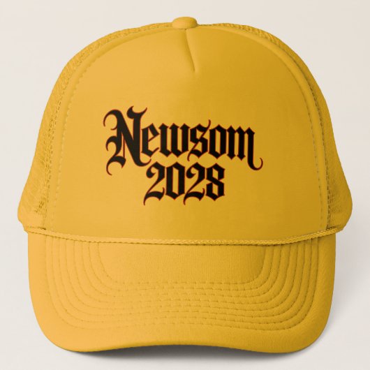 Newsom 2028 Gothic Trucker Hat Pet (Voorkant)