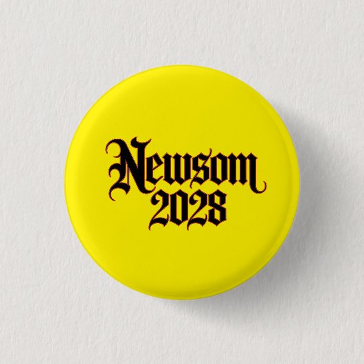 Newsom 2028 Gotische stijl Button (Voorkant)