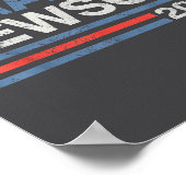 Newsom 2028 President 48 Us Flag Election Campaign Poster (Hoek)