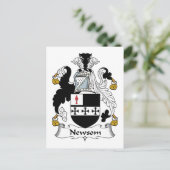 Newsom Family Crest Briefkaart (Staand voorkant)