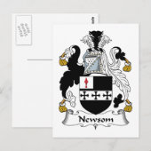 Newsom Family Crest Briefkaart (Voorkant / Achterkant)