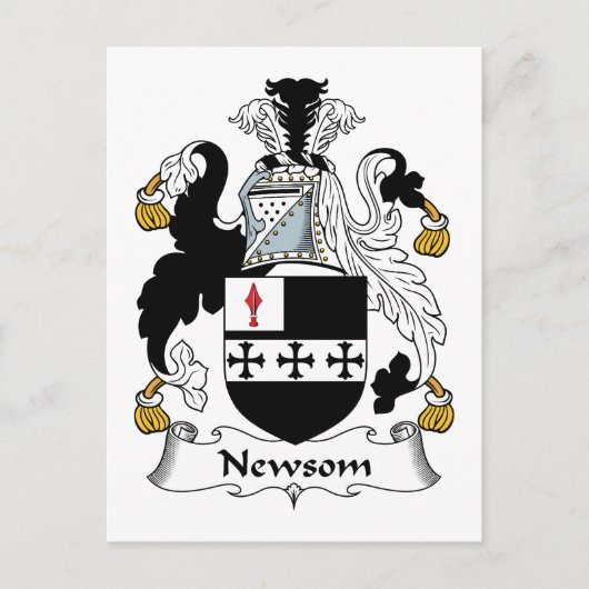 Newsom Family Crest Briefkaart (Voorkant)