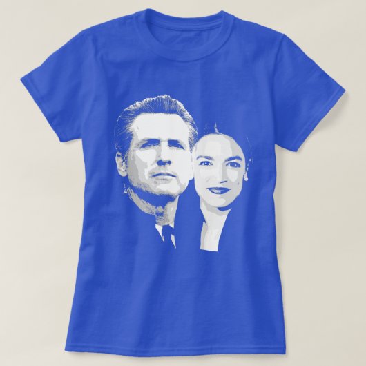 Newsom / Ocasio-Cortez T-shirt (Design voorkant)