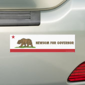 Newsom voor gouverneur California vlag Bumpersticker (Op auto)