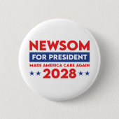 Newsom voor President 2028 Button (Voorkant)