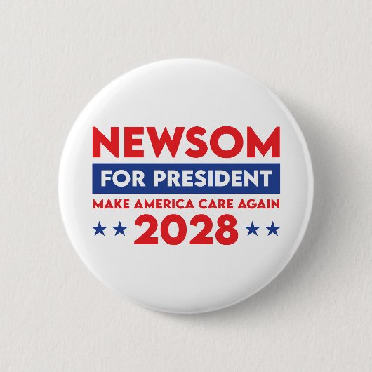 Newsom voor President 2028 Button (Voorkant)