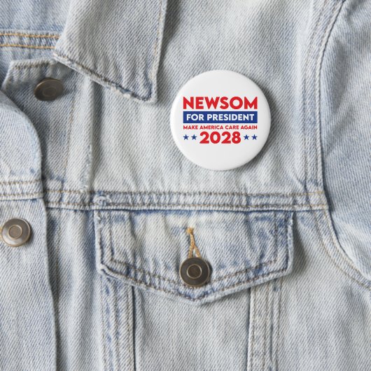 Newsom voor President 2028 Button (In situ)
