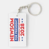 Newsom voor President 2028 Sleutelhanger (achterkant)