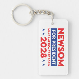 Newsom voor President 2028 Sleutelhanger