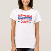 Newsom voor President Make America Care Again 2028 T-shirt (Voorkant)