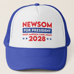 Newsom voor President Make America Care Again 2028 Trucker Pet