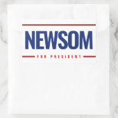 Newsom voor President Rechthoekige Sticker (Tas)
