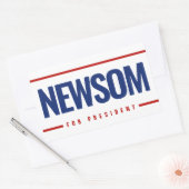 Newsom voor President Rechthoekige Sticker (Envelop)