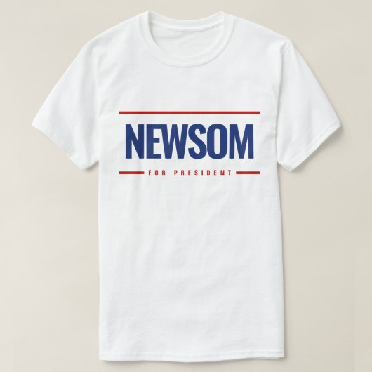 Newsom voor President T-shirt (Design voorkant)