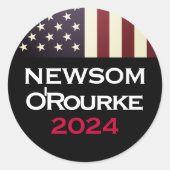 NEWSOME O'Rourke 2024 Americana Campaign Stickers (Voorkant)
