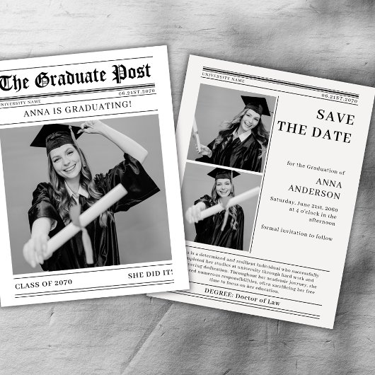 Newspaper 2026 Graduation Photos Save The Date