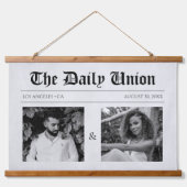 Newspaper Article Wedding Hangend Wandkleed (Voorkant)