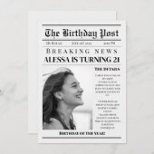 NEWSPAPER BIRTHDAY KAART (Voorkant / Achterkant)