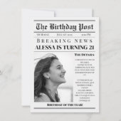 NEWSPAPER BIRTHDAY KAART (Voorkant)